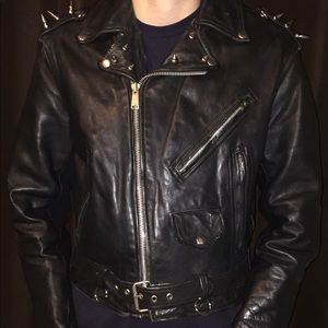 Genuine Leather Spiked Jacket